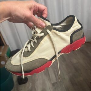 Marni Cream and Red Sneakers